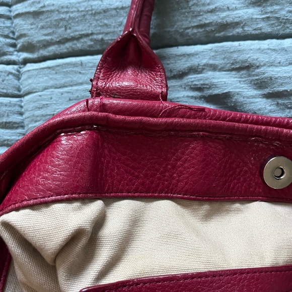 Tory Burch red leather tote bag - Picture 5 of 14